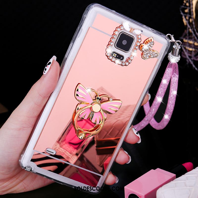 Coque Samsung Galaxy Note 4 Or Rose Ornements Suspendus Étoile Anneau Téléphone Portable En Ligne