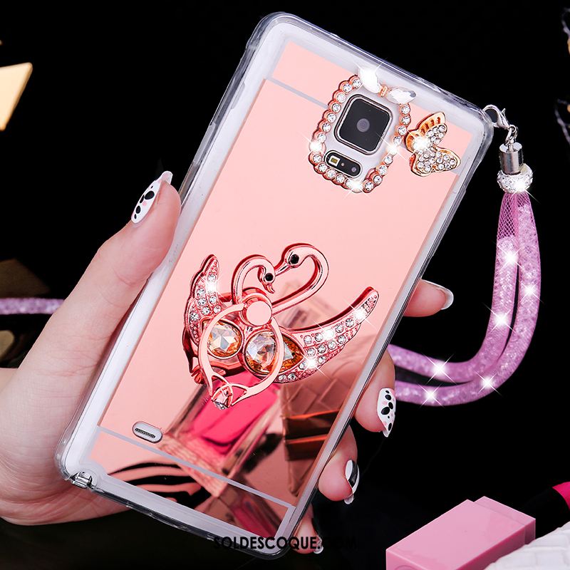 Coque Samsung Galaxy Note 4 Or Rose Ornements Suspendus Étoile Anneau Téléphone Portable En Ligne