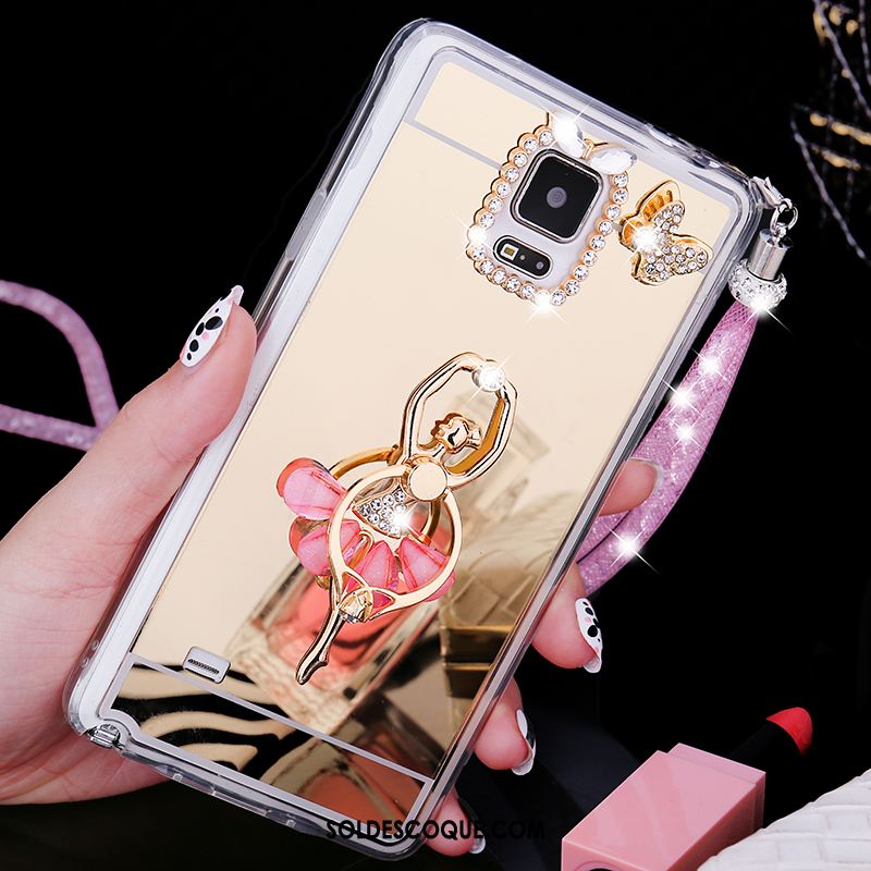 Coque Samsung Galaxy Note 4 Or Rose Ornements Suspendus Étoile Anneau Téléphone Portable En Ligne