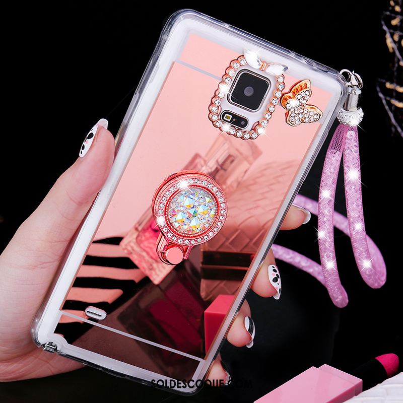 Coque Samsung Galaxy Note 4 Or Rose Ornements Suspendus Étoile Anneau Téléphone Portable En Ligne