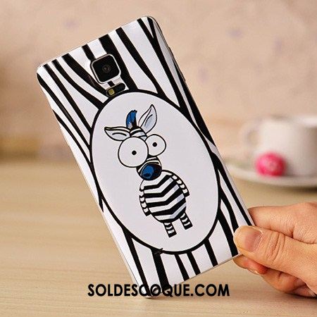 Coque Samsung Galaxy Note 4 Peinture Gaufrage Très Mince Étui Bleu Pas Cher