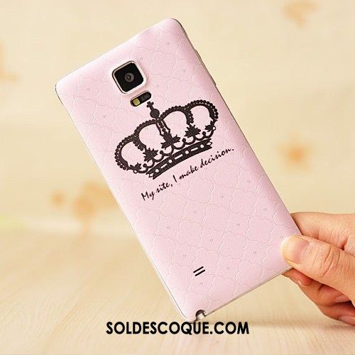 Coque Samsung Galaxy Note 4 Peinture Gaufrage Très Mince Étui Bleu Pas Cher