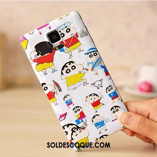 Coque Samsung Galaxy Note 4 Peinture Gaufrage Très Mince Étui Bleu Pas Cher