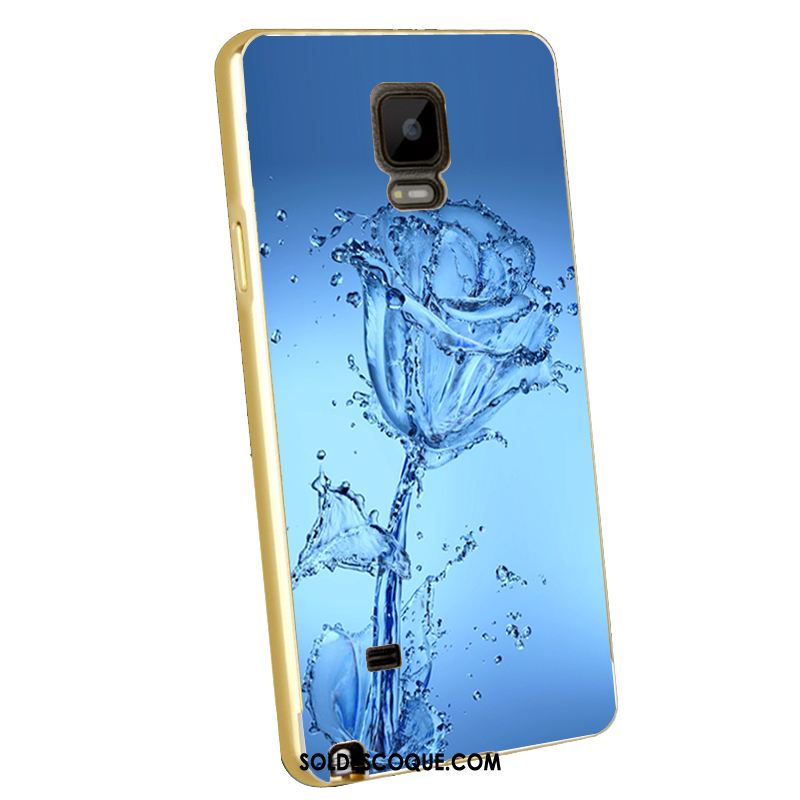 Coque Samsung Galaxy Note 4 Placage Métal Gaufrage Téléphone Portable Protection Pas Cher