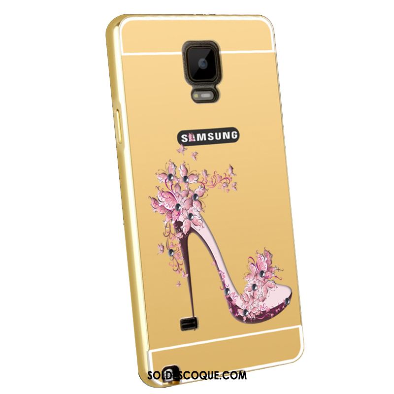 Coque Samsung Galaxy Note 4 Placage Métal Gaufrage Téléphone Portable Protection Pas Cher