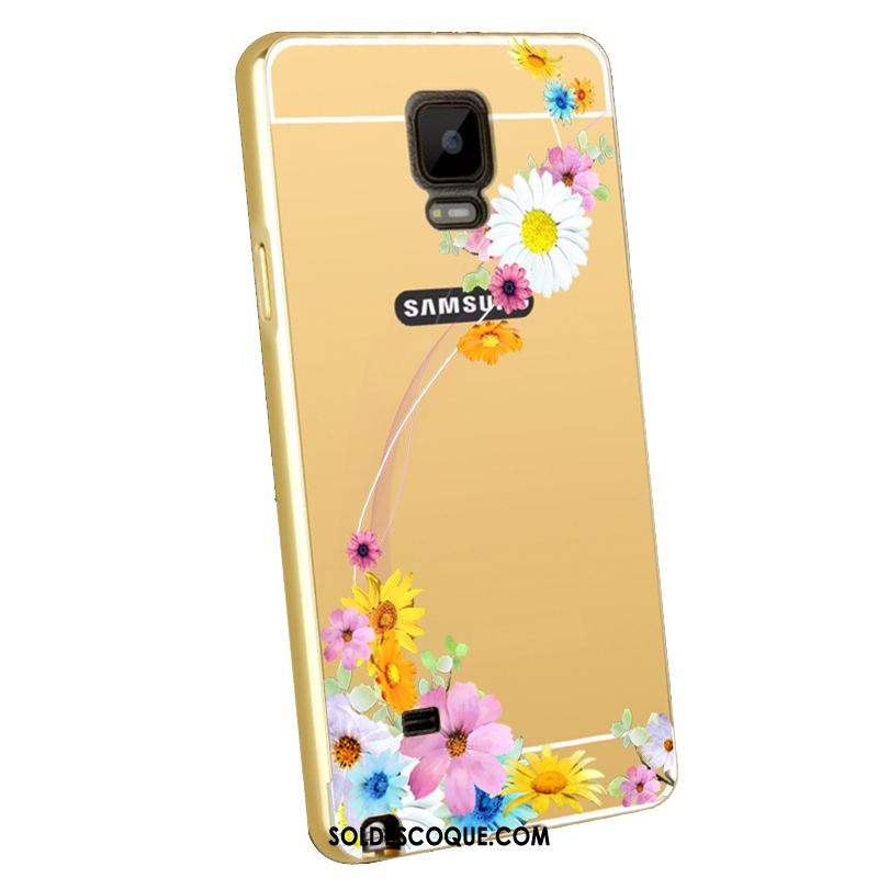 Coque Samsung Galaxy Note 4 Placage Métal Gaufrage Téléphone Portable Protection Pas Cher