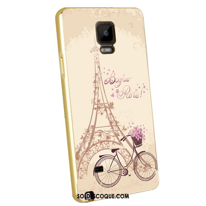 Coque Samsung Galaxy Note 4 Placage Métal Gaufrage Téléphone Portable Protection Pas Cher