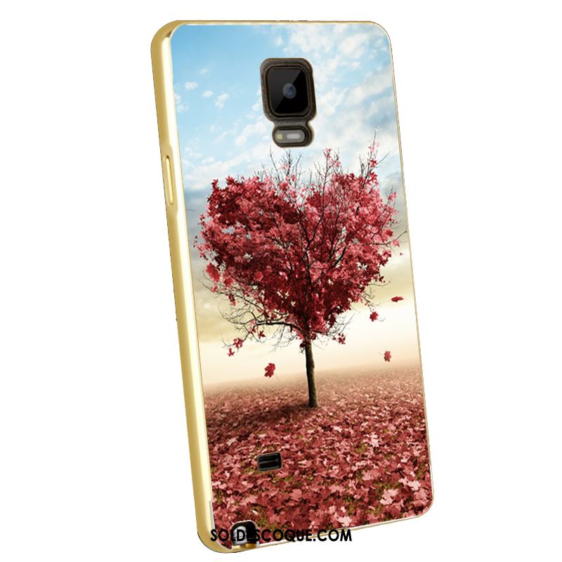 Coque Samsung Galaxy Note 4 Placage Métal Gaufrage Téléphone Portable Protection Pas Cher