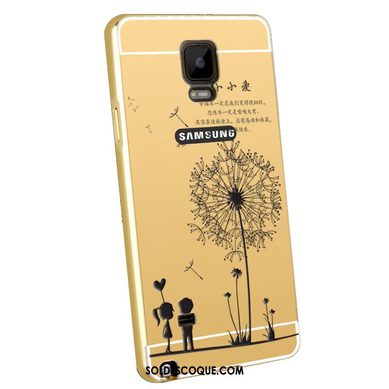 Coque Samsung Galaxy Note 4 Placage Métal Gaufrage Téléphone Portable Protection Pas Cher