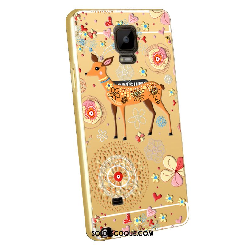 Coque Samsung Galaxy Note 4 Placage Métal Gaufrage Téléphone Portable Protection Pas Cher