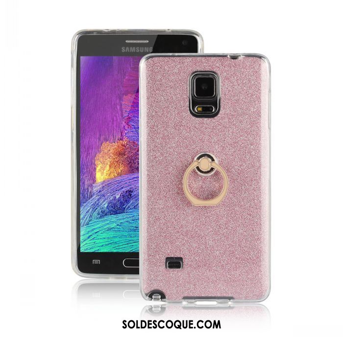 Coque Samsung Galaxy Note 4 Rose Protection Étui Tout Compris Anneau En Vente