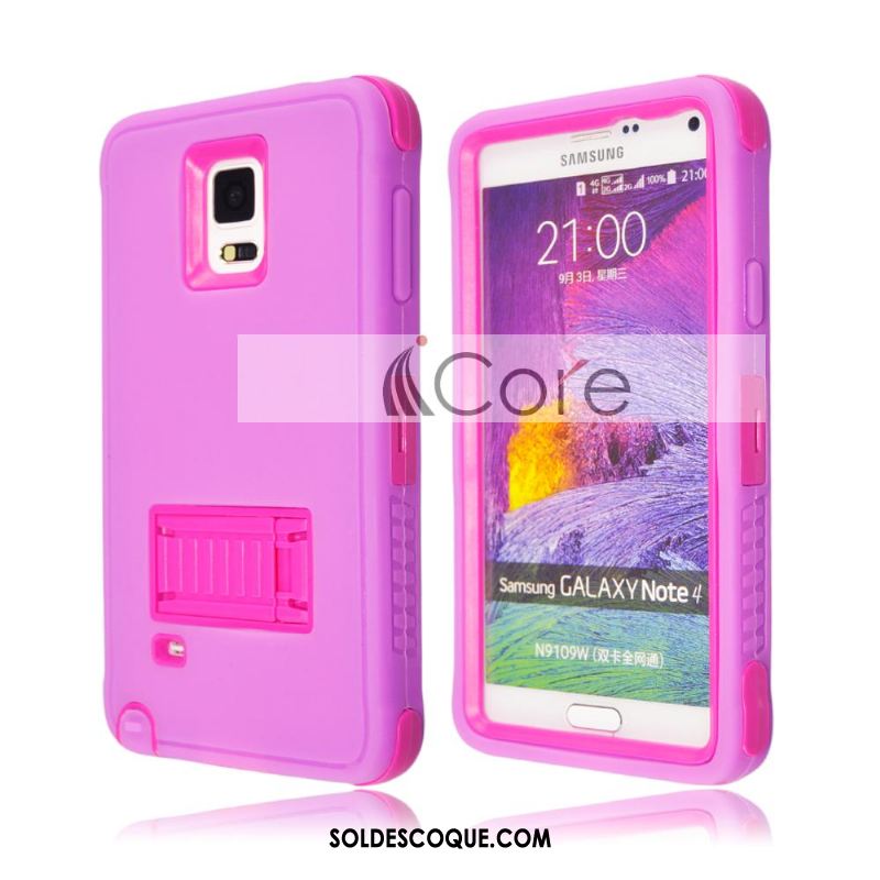 Coque Samsung Galaxy Note 4 Support Étui Étoile Violet Bleu Pas Cher