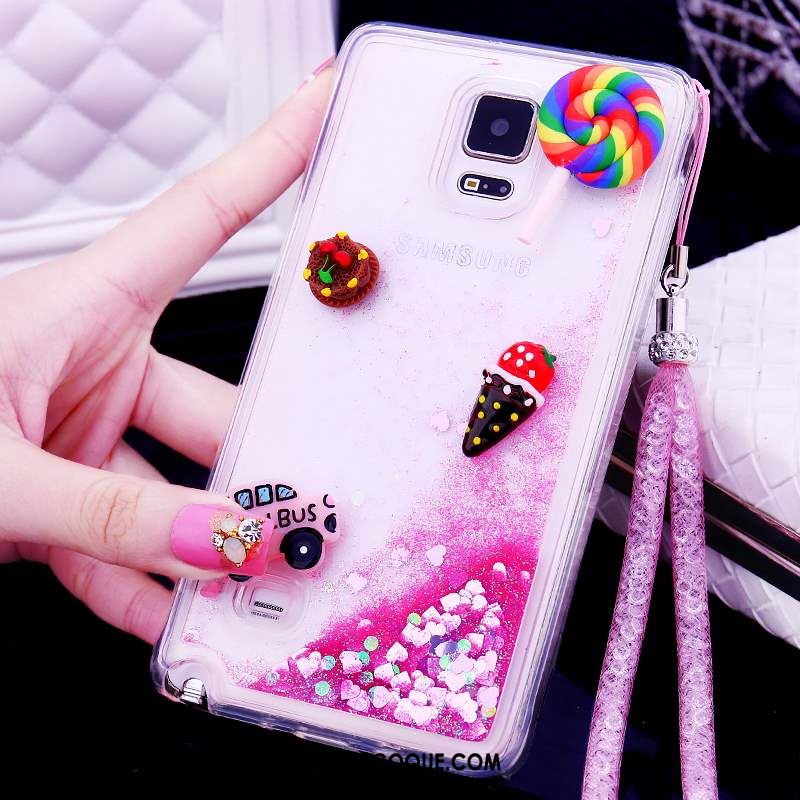 Coque Samsung Galaxy Note 4 Transparent Étoile Rose Silicone Protection En Vente