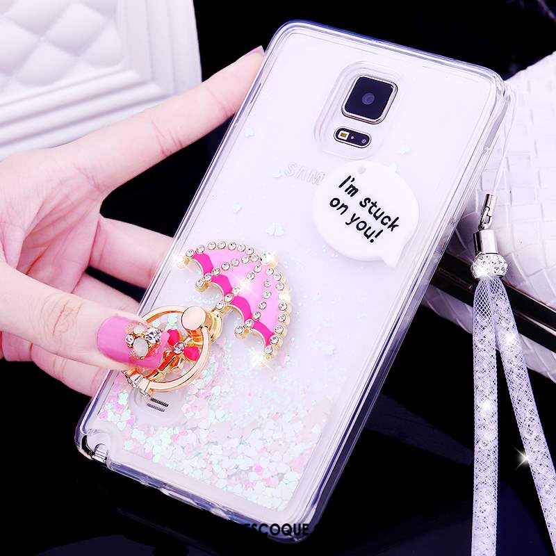 Coque Samsung Galaxy Note 4 Transparent Étoile Rose Silicone Protection En Vente