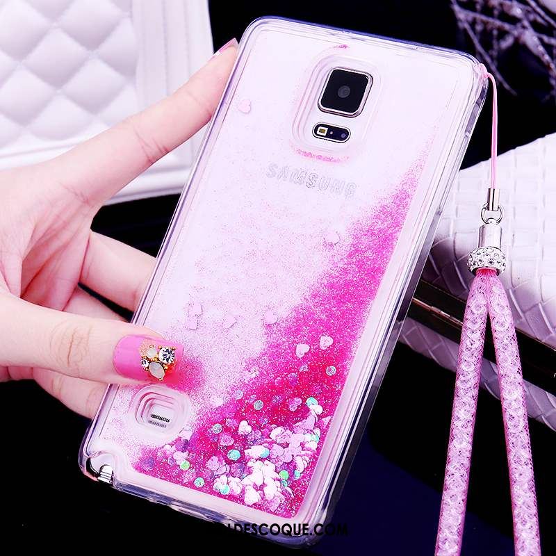 Coque Samsung Galaxy Note 4 Transparent Étoile Rose Silicone Protection En Vente