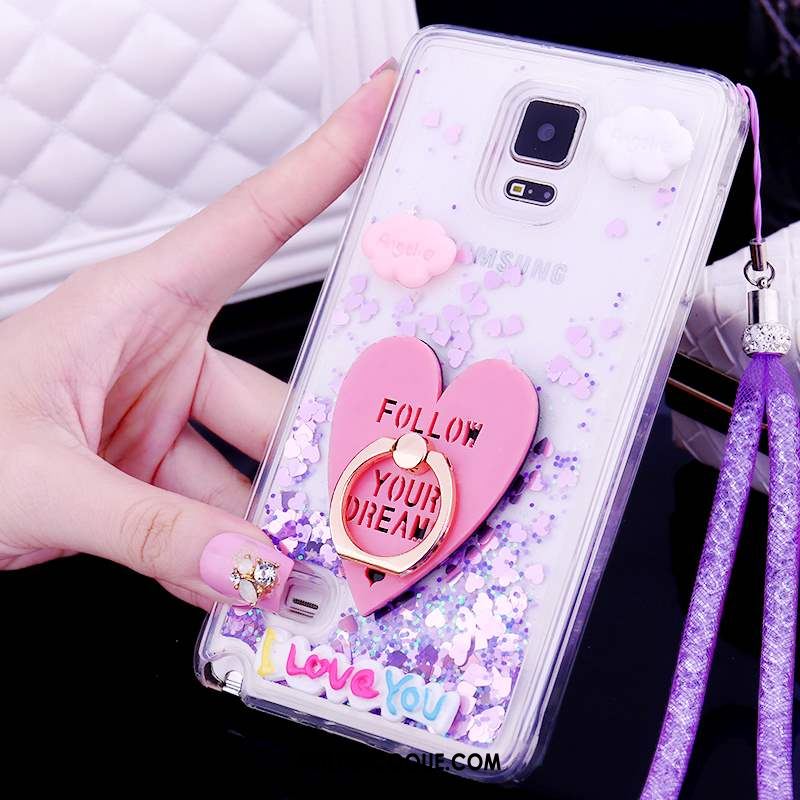 Coque Samsung Galaxy Note 4 Transparent Étoile Rose Silicone Protection En Vente