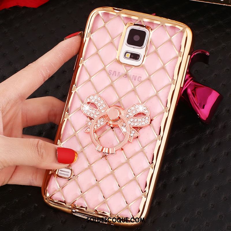 Coque Samsung Galaxy Note 4 Téléphone Portable Étui Anneau Incruster Strass Protection Housse Pas Cher