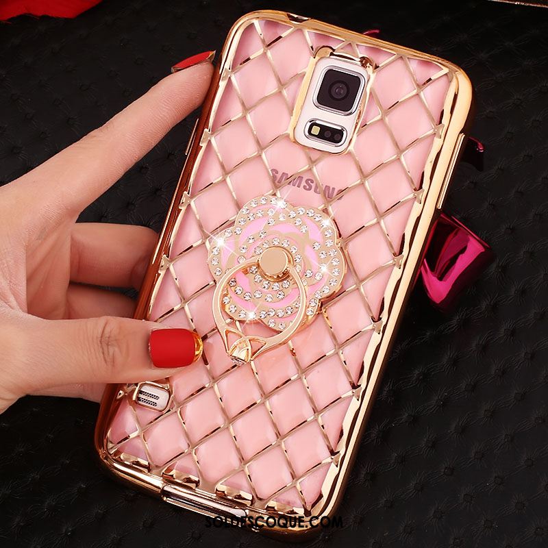 Coque Samsung Galaxy Note 4 Téléphone Portable Étui Anneau Incruster Strass Protection Housse Pas Cher