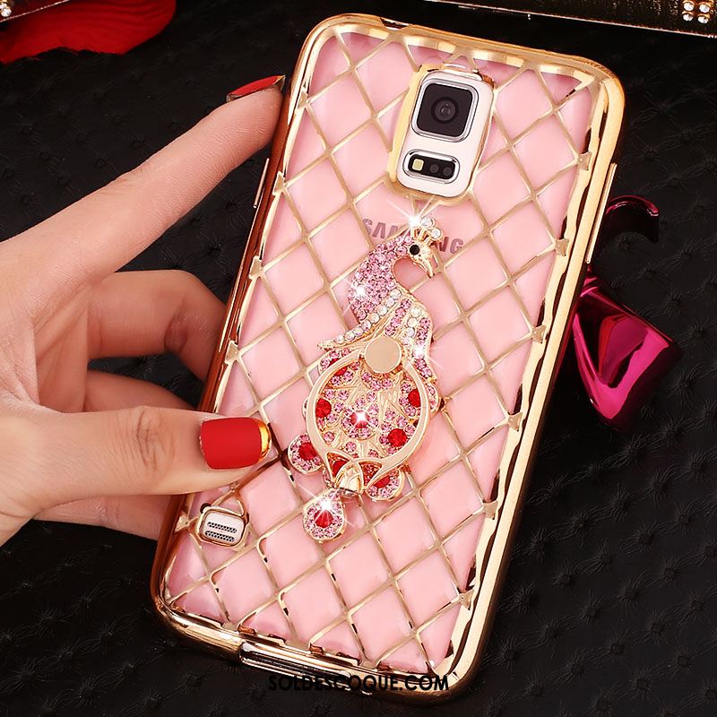 Coque Samsung Galaxy Note 4 Téléphone Portable Étui Anneau Incruster Strass Protection Housse Pas Cher