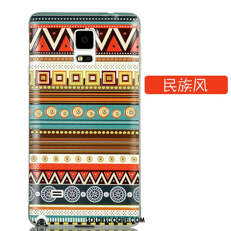 Coque Samsung Galaxy Note 4 Étoile Couvercle Arrière Très Mince Délavé En Daim Gaufrage En Ligne