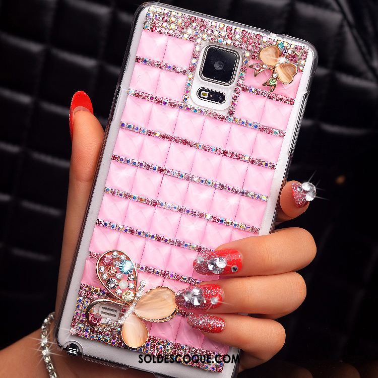 Coque Samsung Galaxy Note 4 Étoile Couvercle Arrière Téléphone Portable Protection Rose Housse En Vente