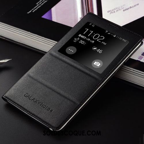 Coque Samsung Galaxy Note 4 Étoile Téléphone Portable Étui Clamshell Rose Soldes
