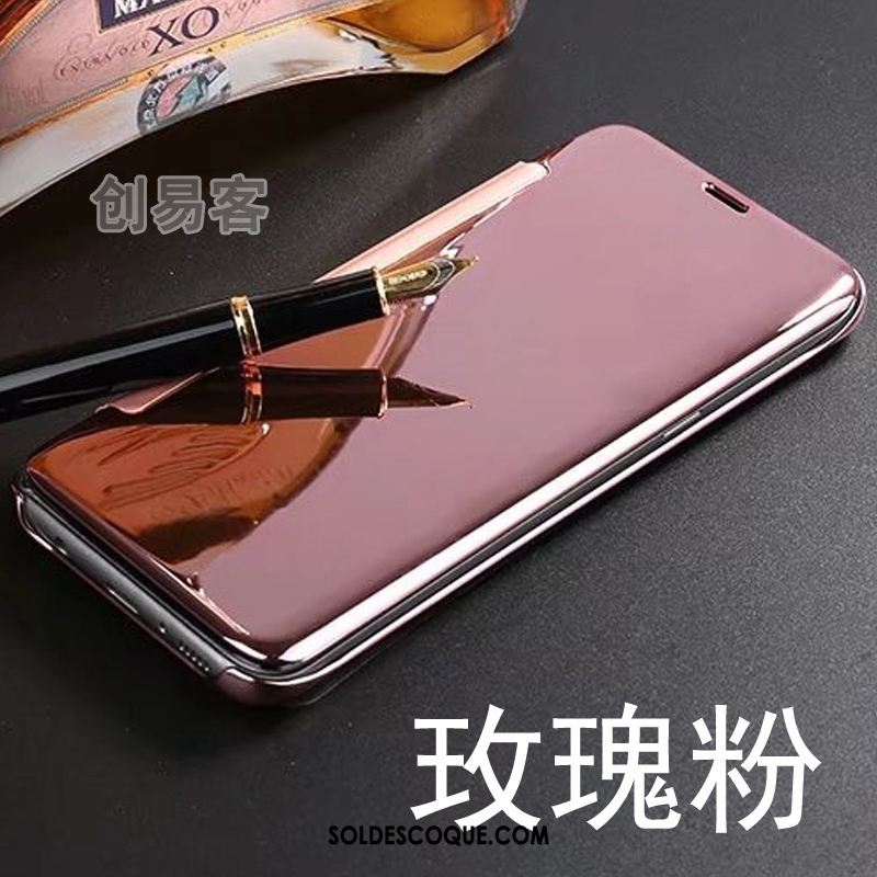 Coque Samsung Galaxy Note 4 Étui En Cuir Miroir Protection Étoile Bleu En Vente