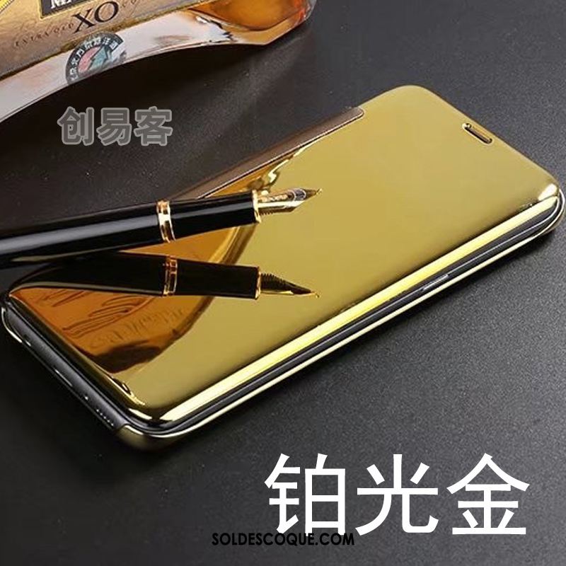 Coque Samsung Galaxy Note 4 Étui En Cuir Miroir Protection Étoile Bleu En Vente