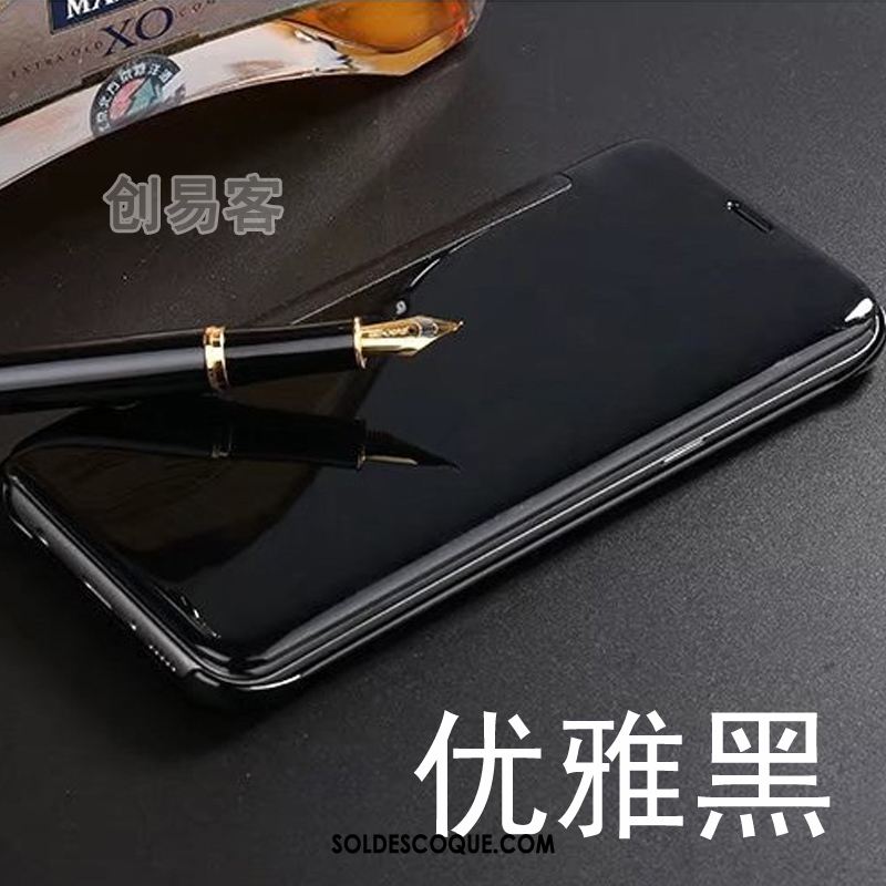 Coque Samsung Galaxy Note 4 Étui En Cuir Miroir Protection Étoile Bleu En Vente