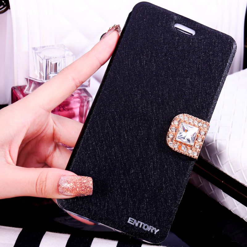 Coque Samsung Galaxy Note 4 Étui Étui En Cuir Protection Noir Étoile Pas Cher