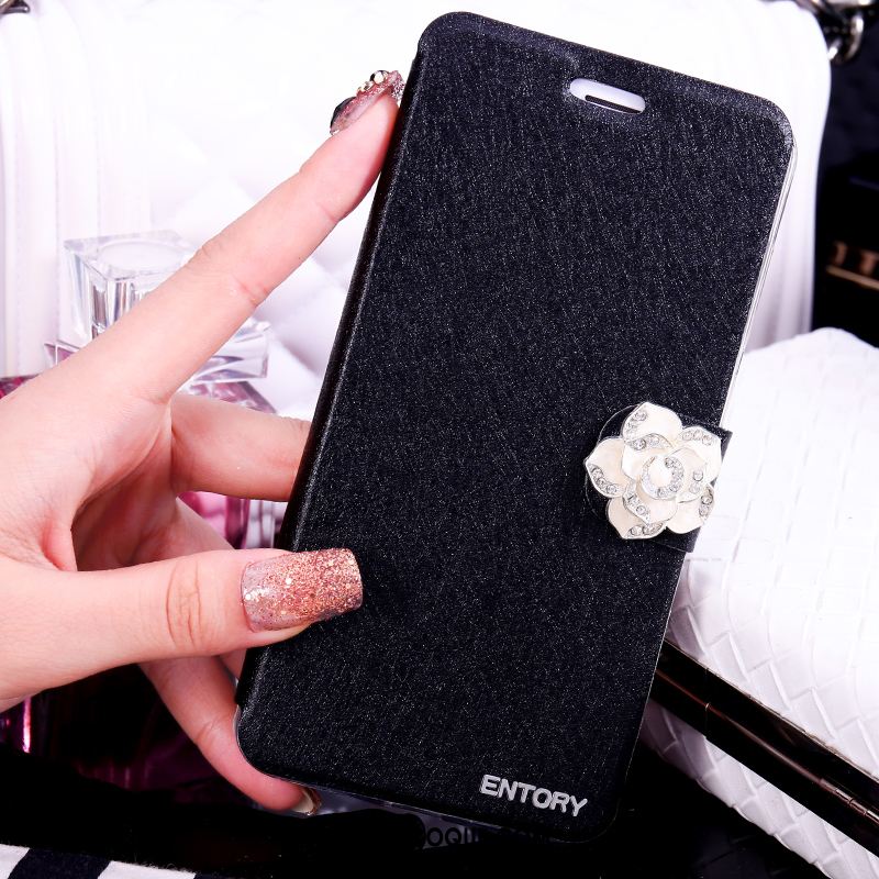 Coque Samsung Galaxy Note 4 Étui Étui En Cuir Protection Noir Étoile Pas Cher