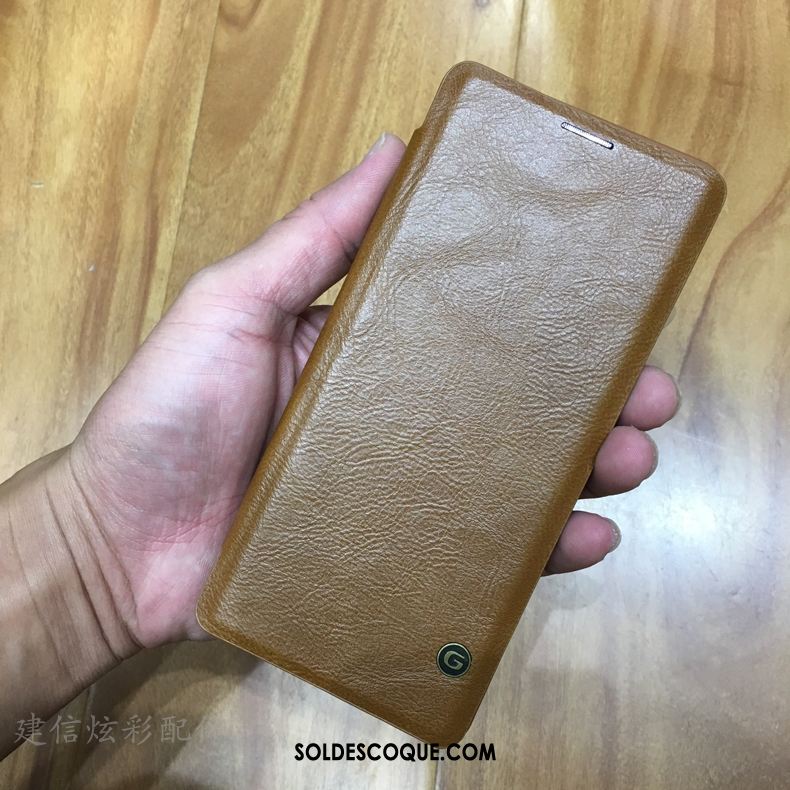 Coque Samsung Galaxy Note 8 Business Étui Vin Rouge Étui En Cuir Protection Housse Pas Cher