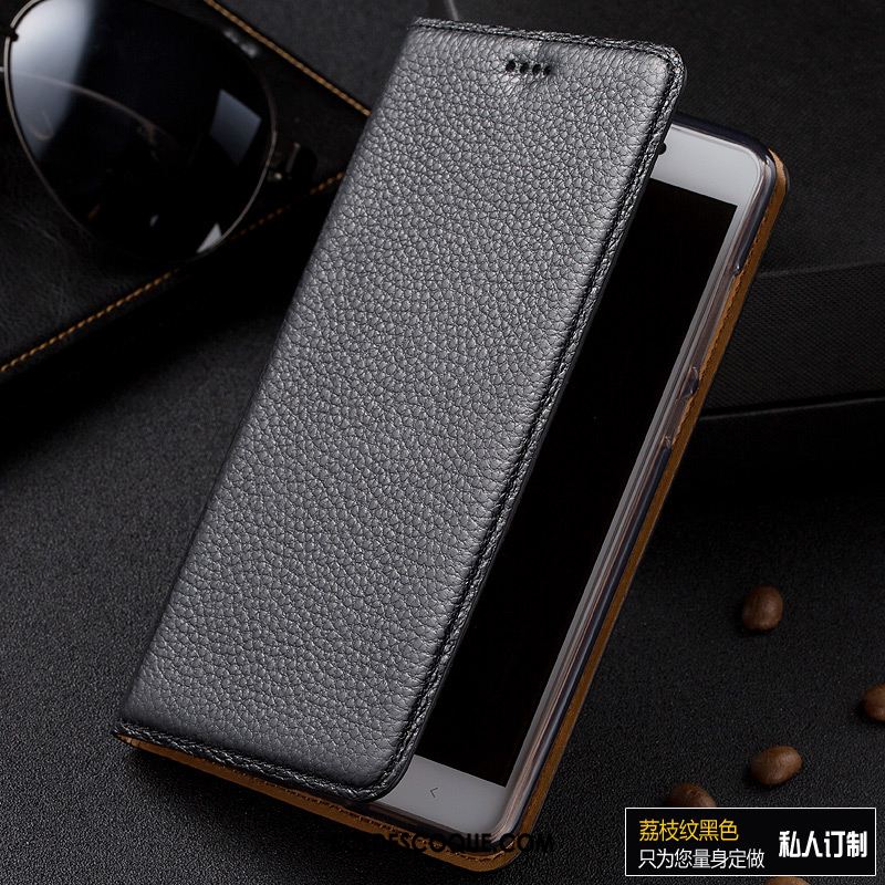 Coque Samsung Galaxy Note 8 Cuir Véritable Protection Litchi Étui En Cuir Téléphone Portable Soldes