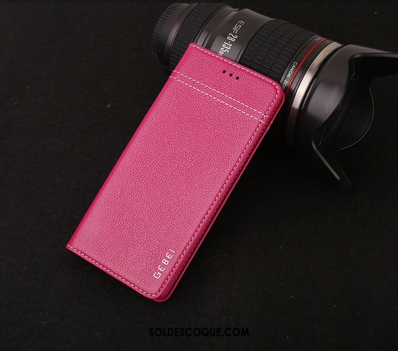 Coque Samsung Galaxy Note 8 Cuir Véritable Téléphone Portable Étoile Étui En Cuir Vin Rouge Pas Cher