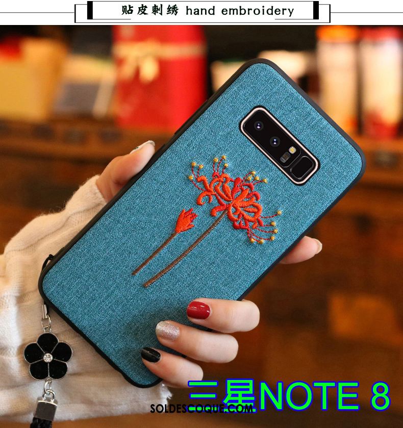 Coque Samsung Galaxy Note 8 Fluide Doux Étui Broderie Tout Compris Téléphone Portable En Vente