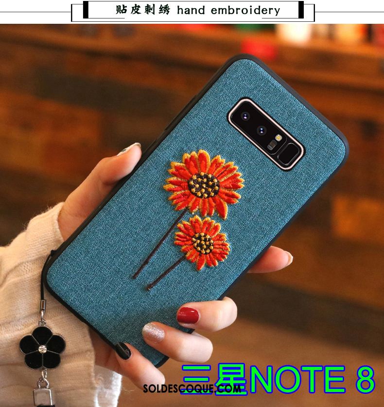 Coque Samsung Galaxy Note 8 Fluide Doux Étui Broderie Tout Compris Téléphone Portable En Vente