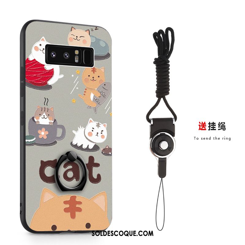 Coque Samsung Galaxy Note 8 Gaufrage Fluide Doux Étoile Téléphone Portable Étui En Ligne