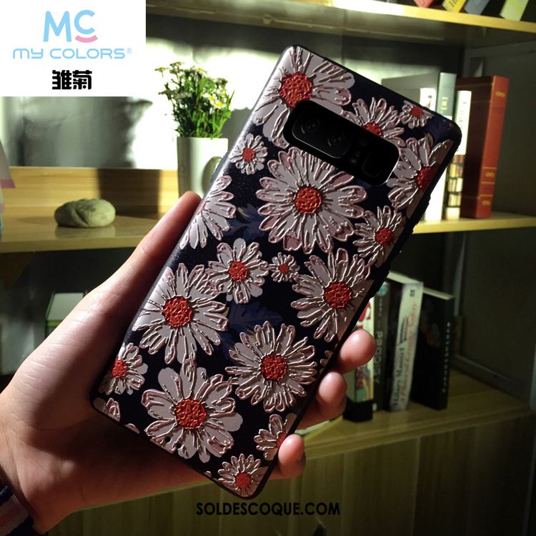 Coque Samsung Galaxy Note 8 Gaufrage Tout Compris Délavé En Daim Silicone Fluide Doux Soldes