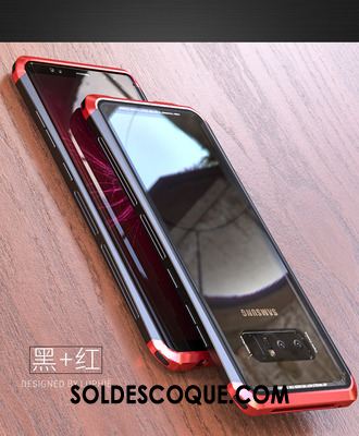 Coque Samsung Galaxy Note 8 Métal Tout Compris Incassable Verre Trempé Étoile Pas Cher