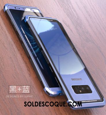 Coque Samsung Galaxy Note 8 Métal Tout Compris Incassable Verre Trempé Étoile Pas Cher