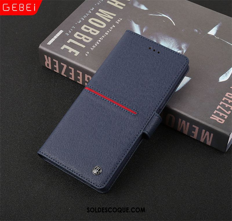 Coque Samsung Galaxy Note 8 Portefeuille Téléphone Portable Noir Cuir Véritable Protection Pas Cher