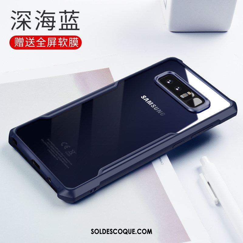 Coque Samsung Galaxy Note 8 Téléphone Portable Fluide Doux Transparent Délavé En Daim Incassable En Ligne