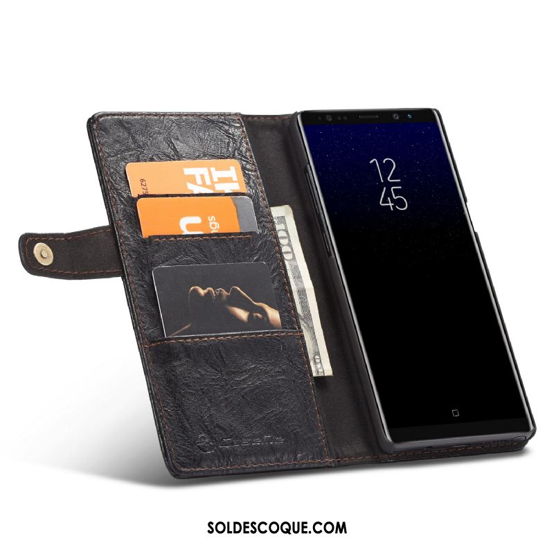 Coque Samsung Galaxy Note 8 Téléphone Portable Portefeuille Protection Étoile Étui En Cuir En Ligne