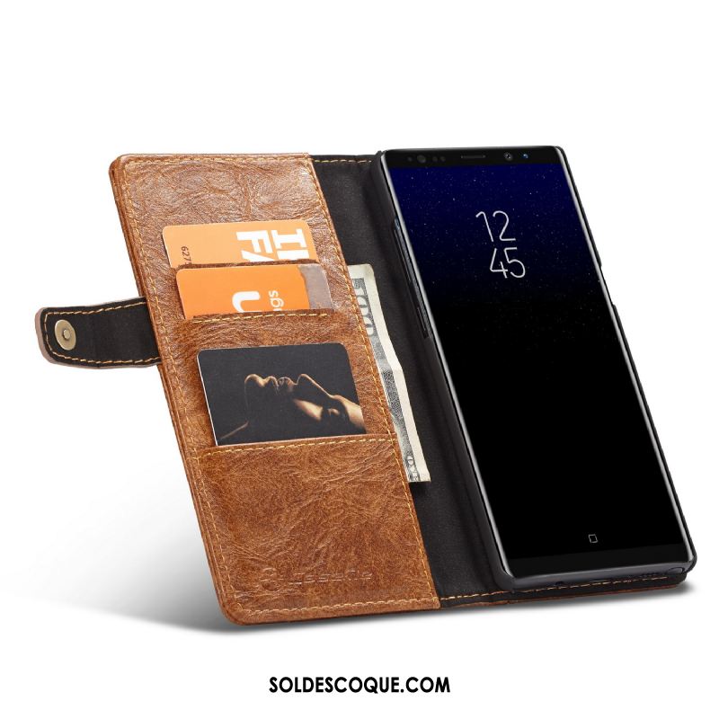 Coque Samsung Galaxy Note 8 Téléphone Portable Portefeuille Protection Étoile Étui En Cuir En Ligne