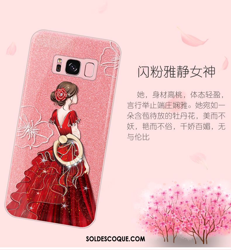 Coque Samsung Galaxy Note 8 Téléphone Portable Rouge Rose Étoile Silicone Soldes