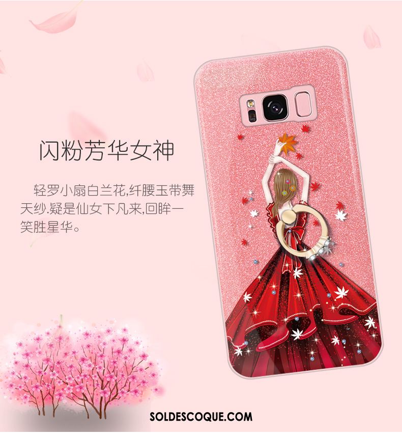 Coque Samsung Galaxy Note 8 Téléphone Portable Rouge Rose Étoile Silicone Soldes