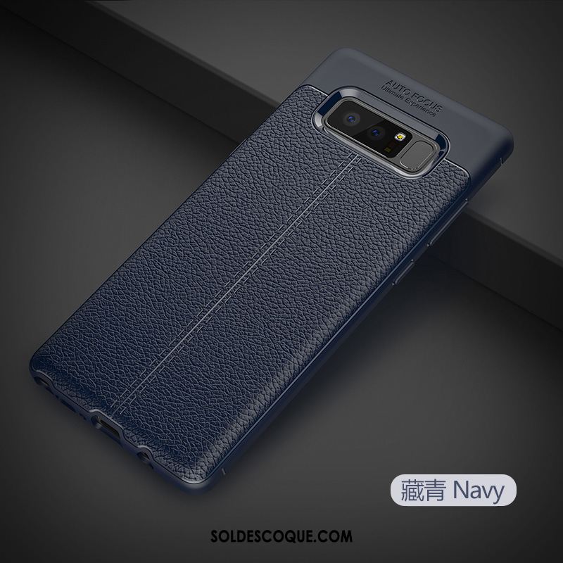 Coque Samsung Galaxy Note 8 Téléphone Portable Étoile Fluide Doux Bleu Business Pas Cher