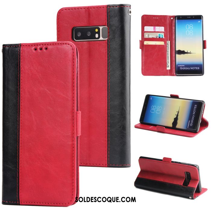 Coque Samsung Galaxy Note 8 Étoile Business Incassable Étui En Cuir Clamshell Soldes