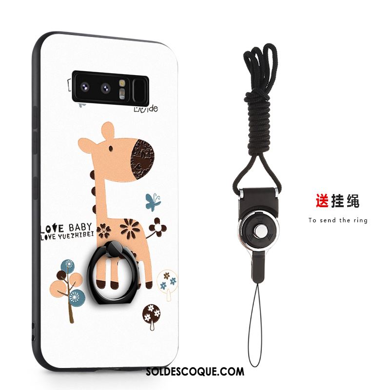 Coque Samsung Galaxy Note 8 Étoile Gris Incassable Étui Gaufrage Pas Cher