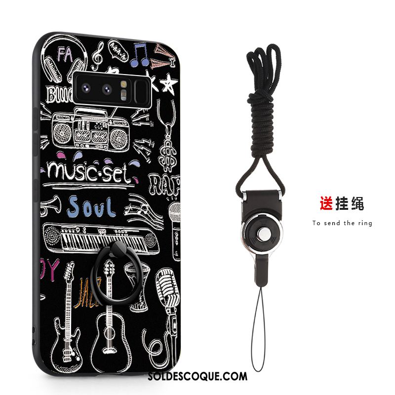 Coque Samsung Galaxy Note 8 Étoile Gris Incassable Étui Gaufrage Pas Cher